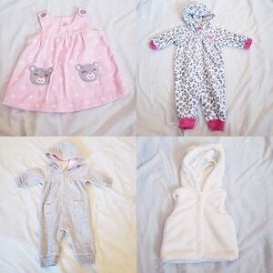 3 Month Girls Carter's Fleece Clothing Bundle
